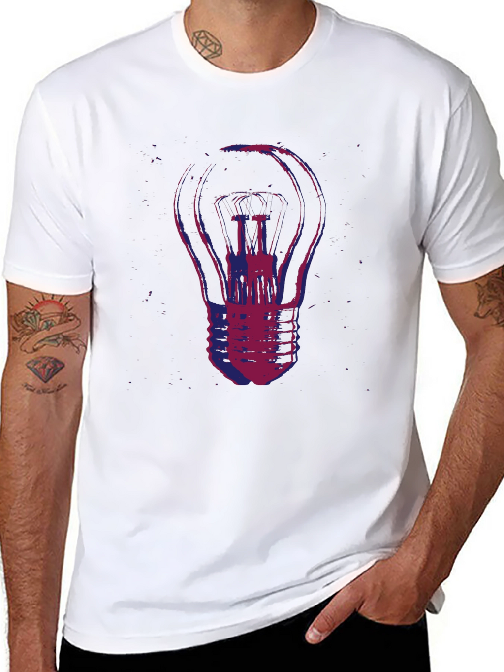 Light Bulb Graphic Tee - Unique Design