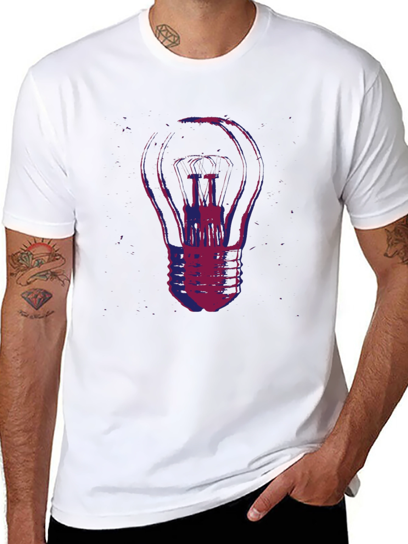 Light Bulb Graphic Tee - Unique Design