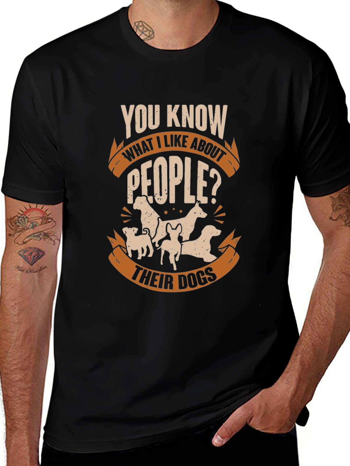 Dog Lover T-Shirt - You Know What I Like About People? Their Dogs