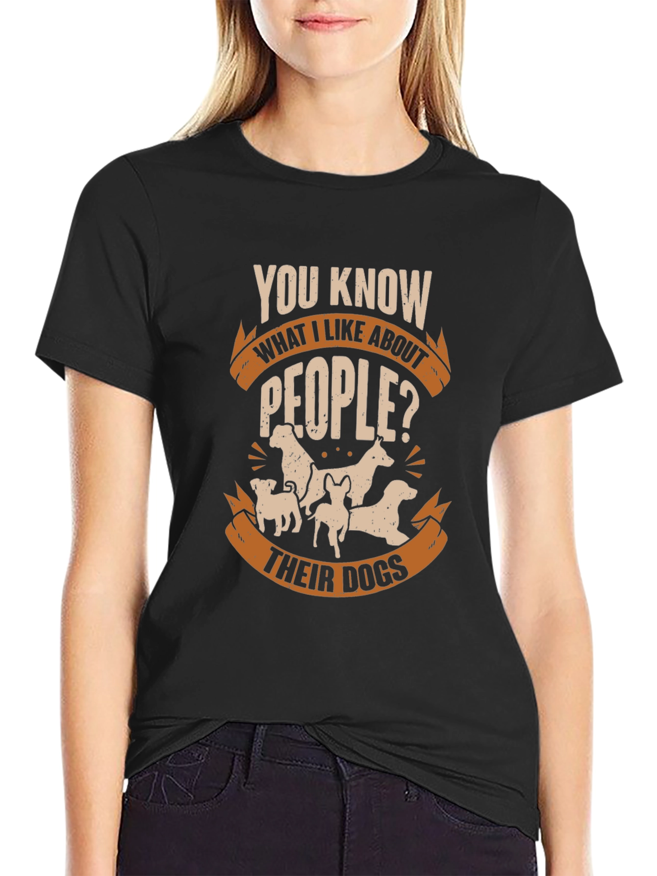 Dog Lover T-Shirt - You Know What I Like About People? Their Dogs