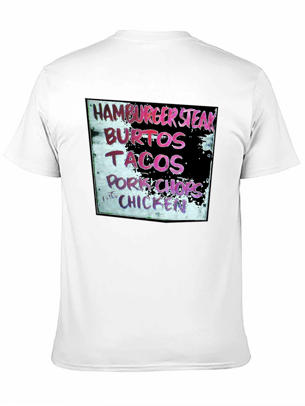 Hamburger Steak Burritos Tacos Chicken Black T-Shirt