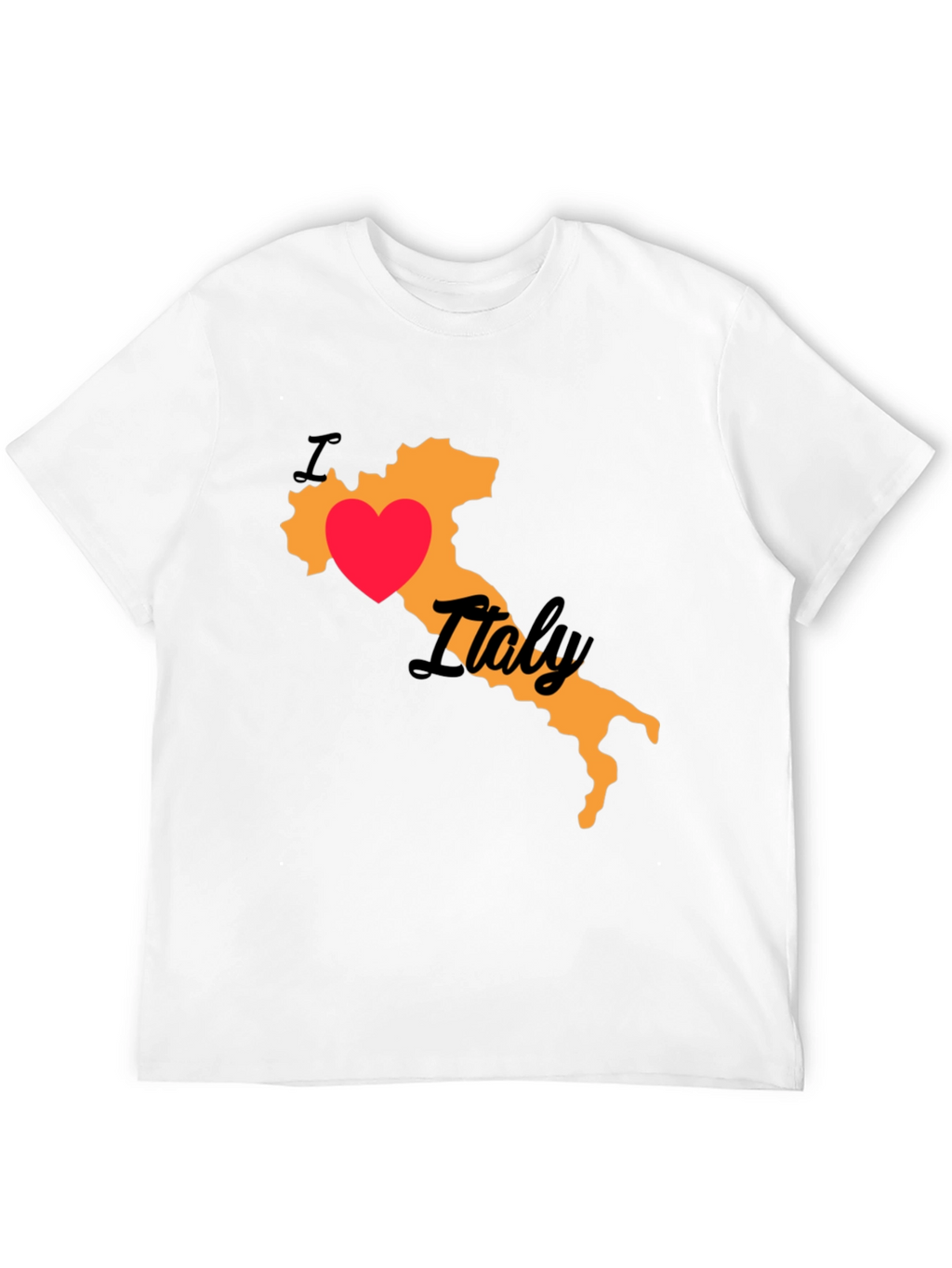 I Love Italy Black T-Shirt