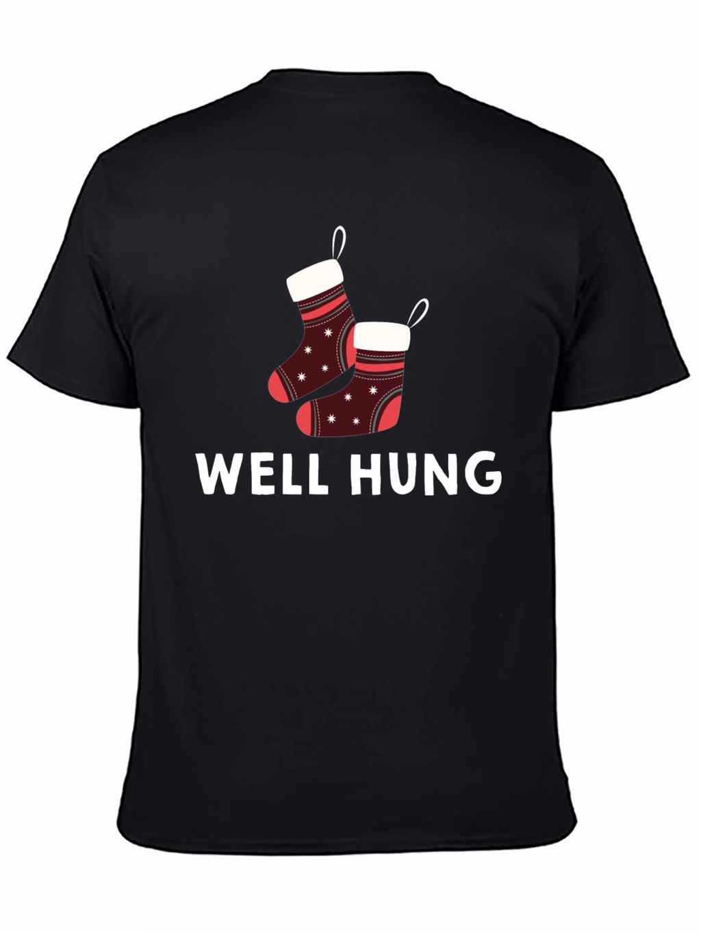 Well Hung Christmas Stockings Graphic Tee