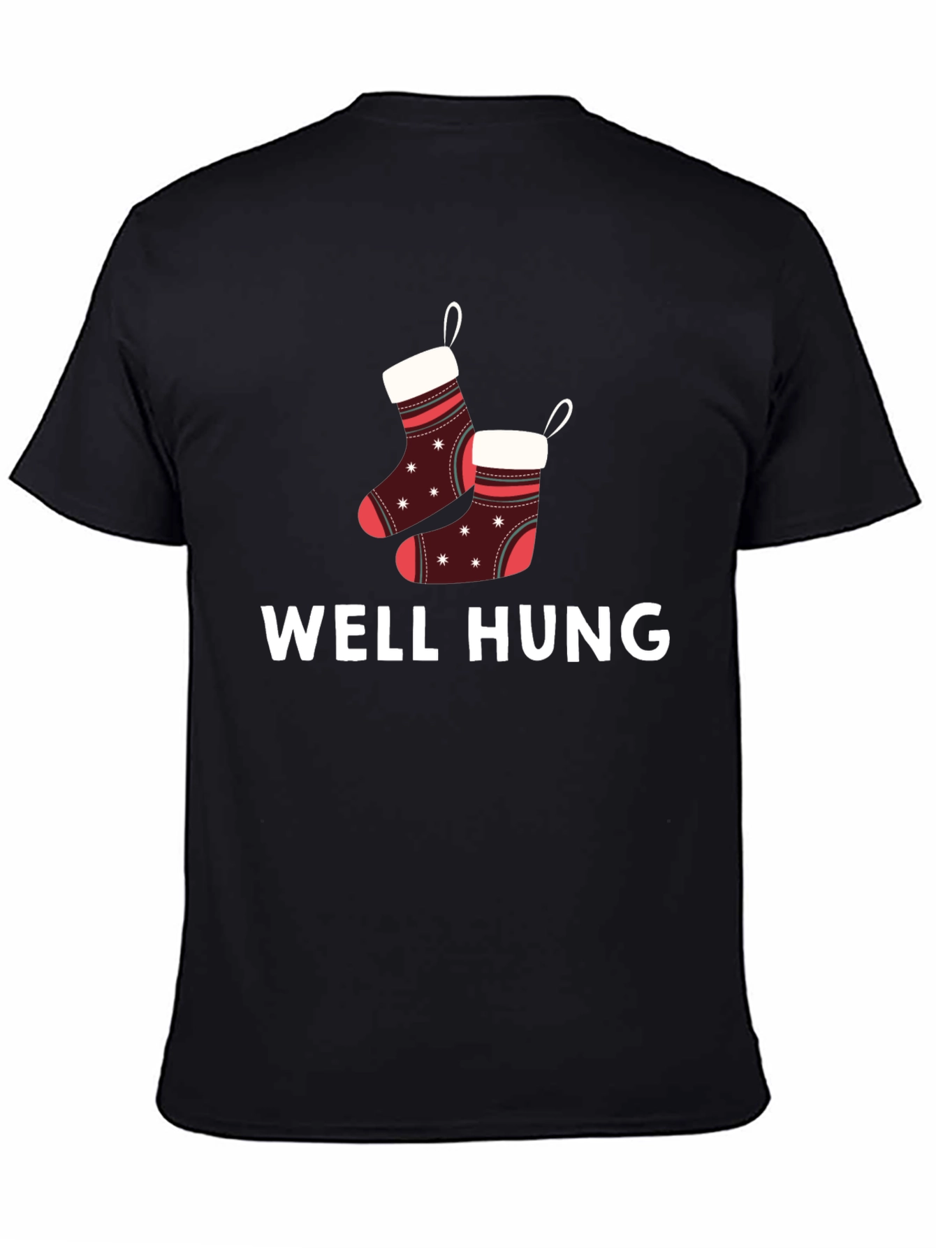 Well Hung Christmas Stockings Graphic Tee