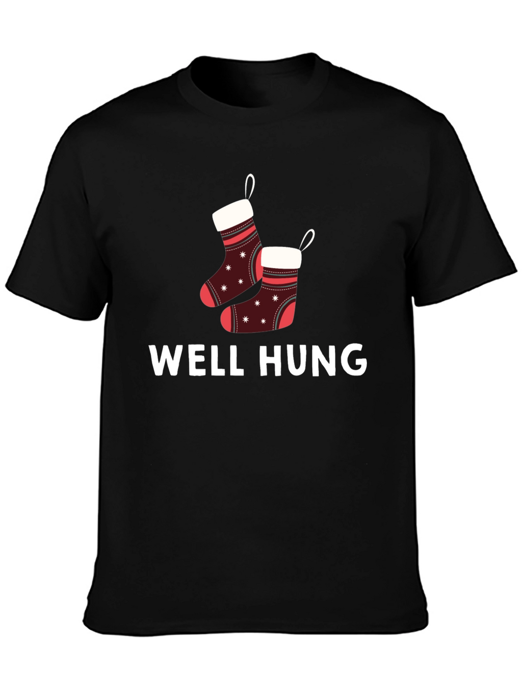 Well Hung Christmas Stockings Graphic Tee