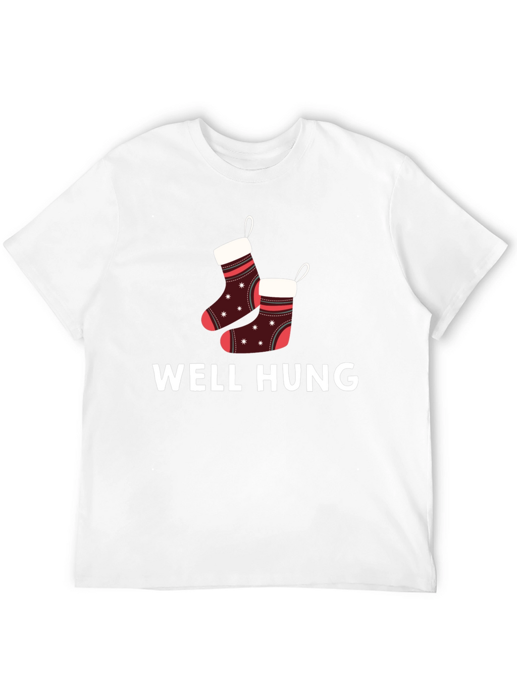 Well Hung Christmas Stockings Graphic Tee