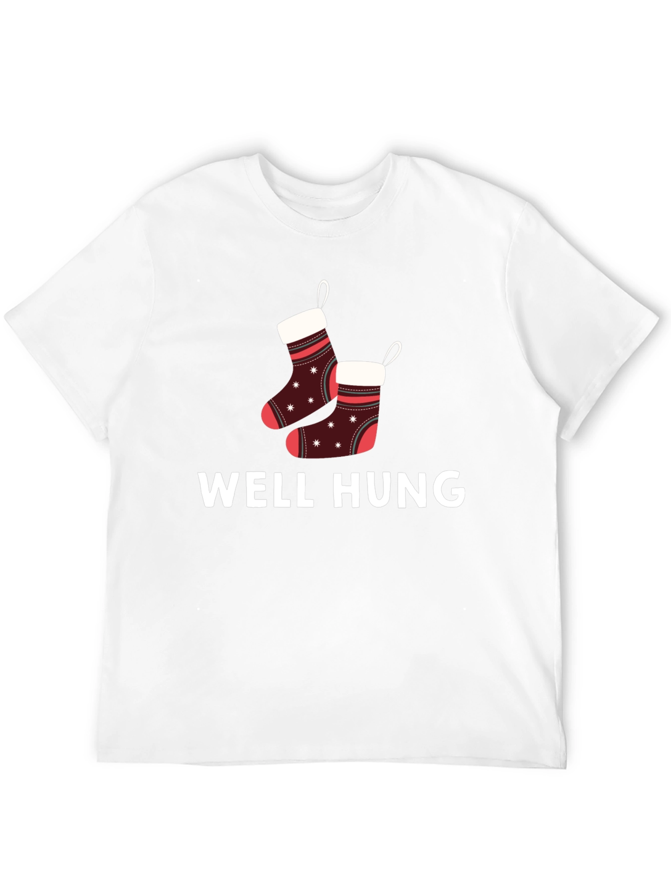Well Hung Christmas Stockings Graphic Tee