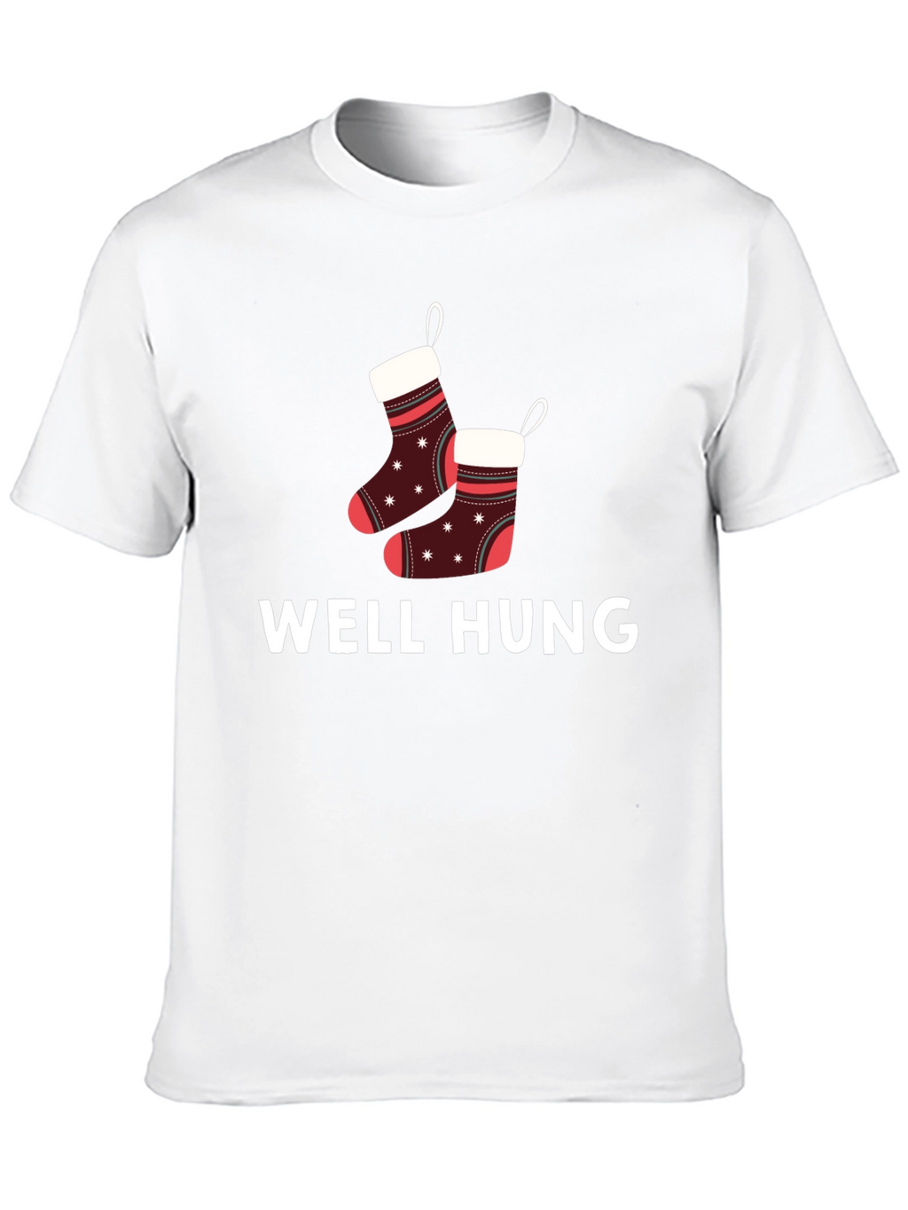 Well Hung Christmas Stockings Graphic Tee