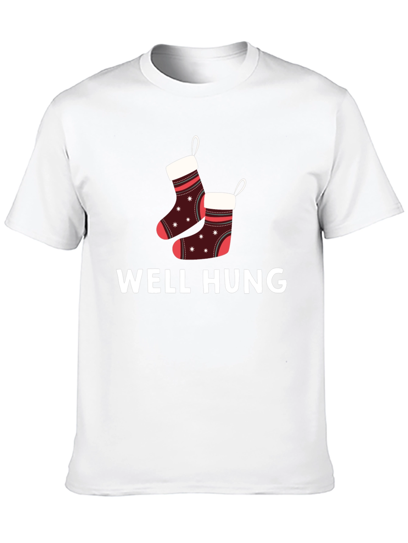 Well Hung Christmas Stockings Graphic Tee