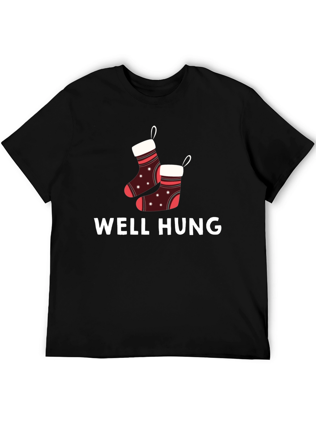 Well Hung Christmas Stockings Graphic Tee