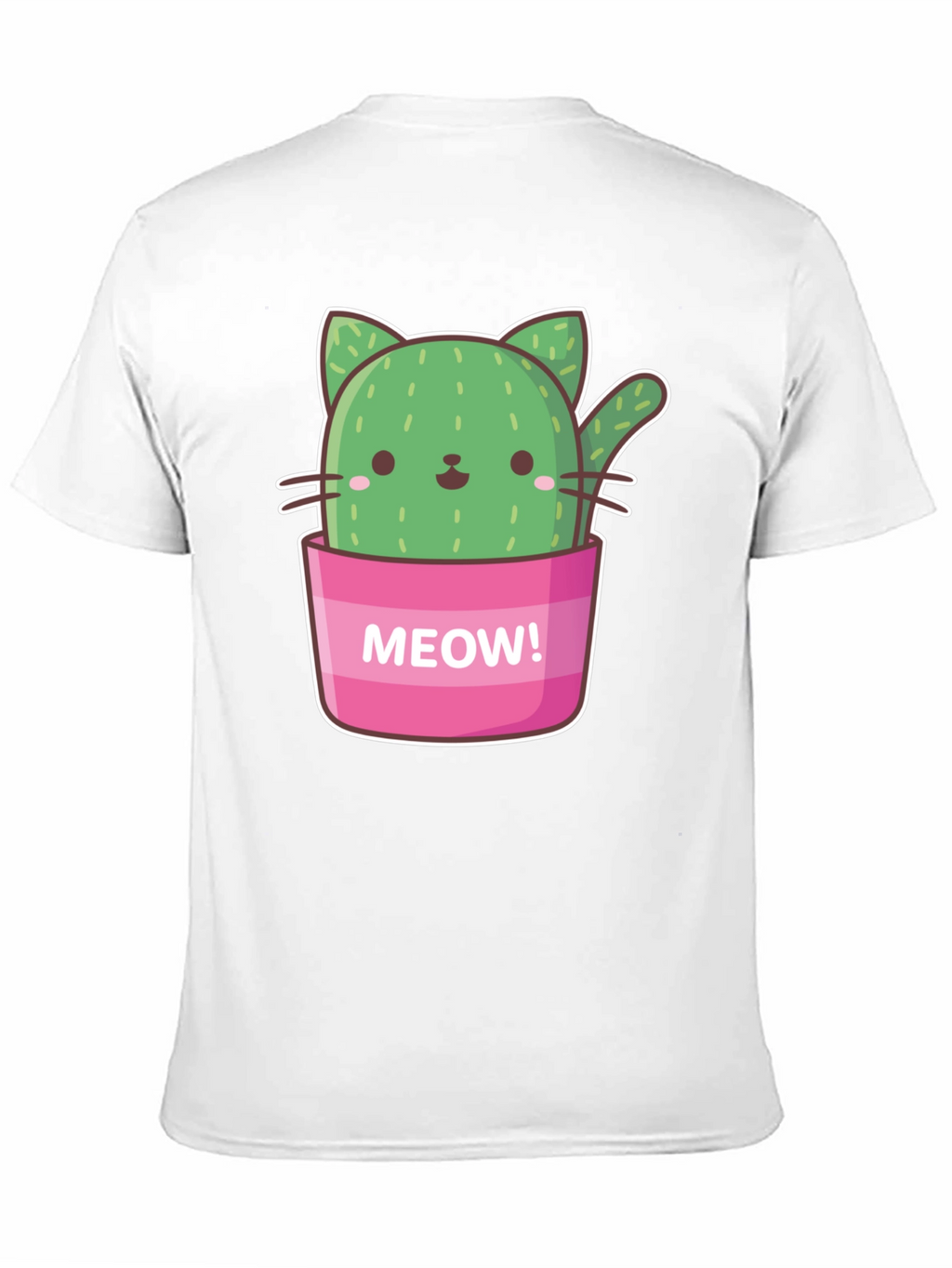 Cactus Cat Graphic T-Shirt - Meow! Design