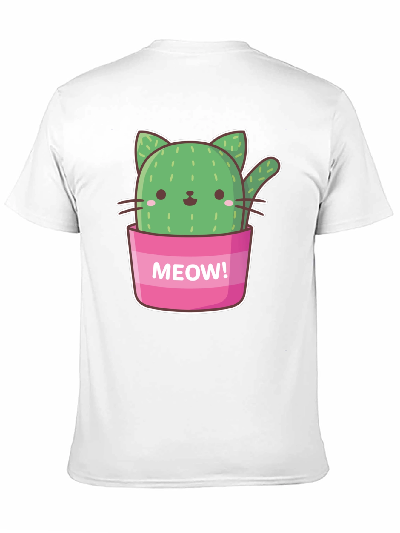 Cactus Cat Graphic T-Shirt - Meow! Design