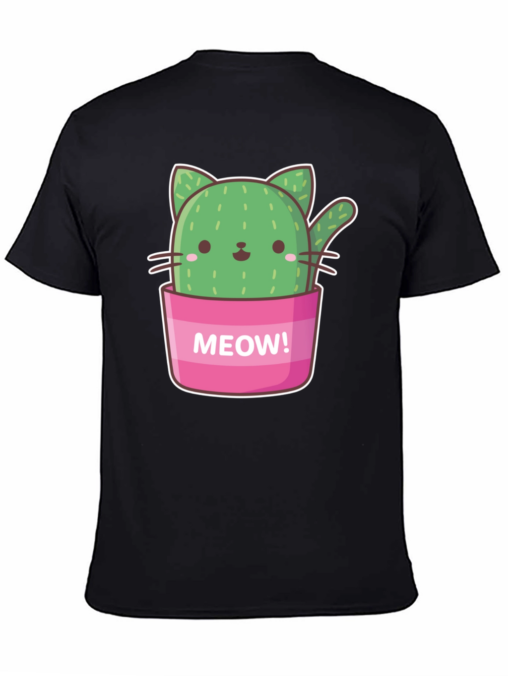 Cactus Cat Graphic T-Shirt - Meow! Design