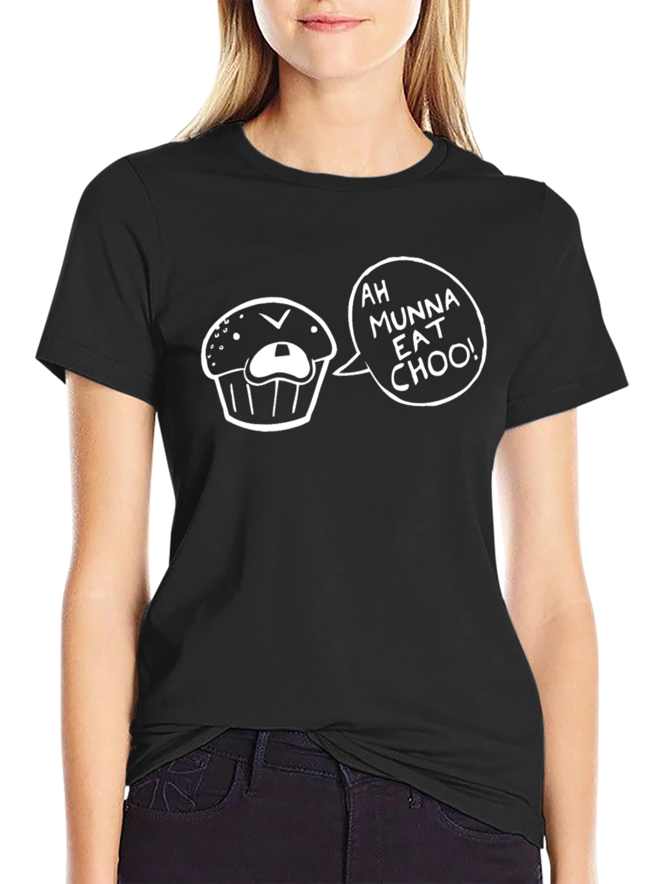 Funny Muffin Graphic Tee - Ah Munna Eat Choo! T-Shirt