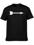 Mens Black Arrow Graphic Tee - Modern Casual Style