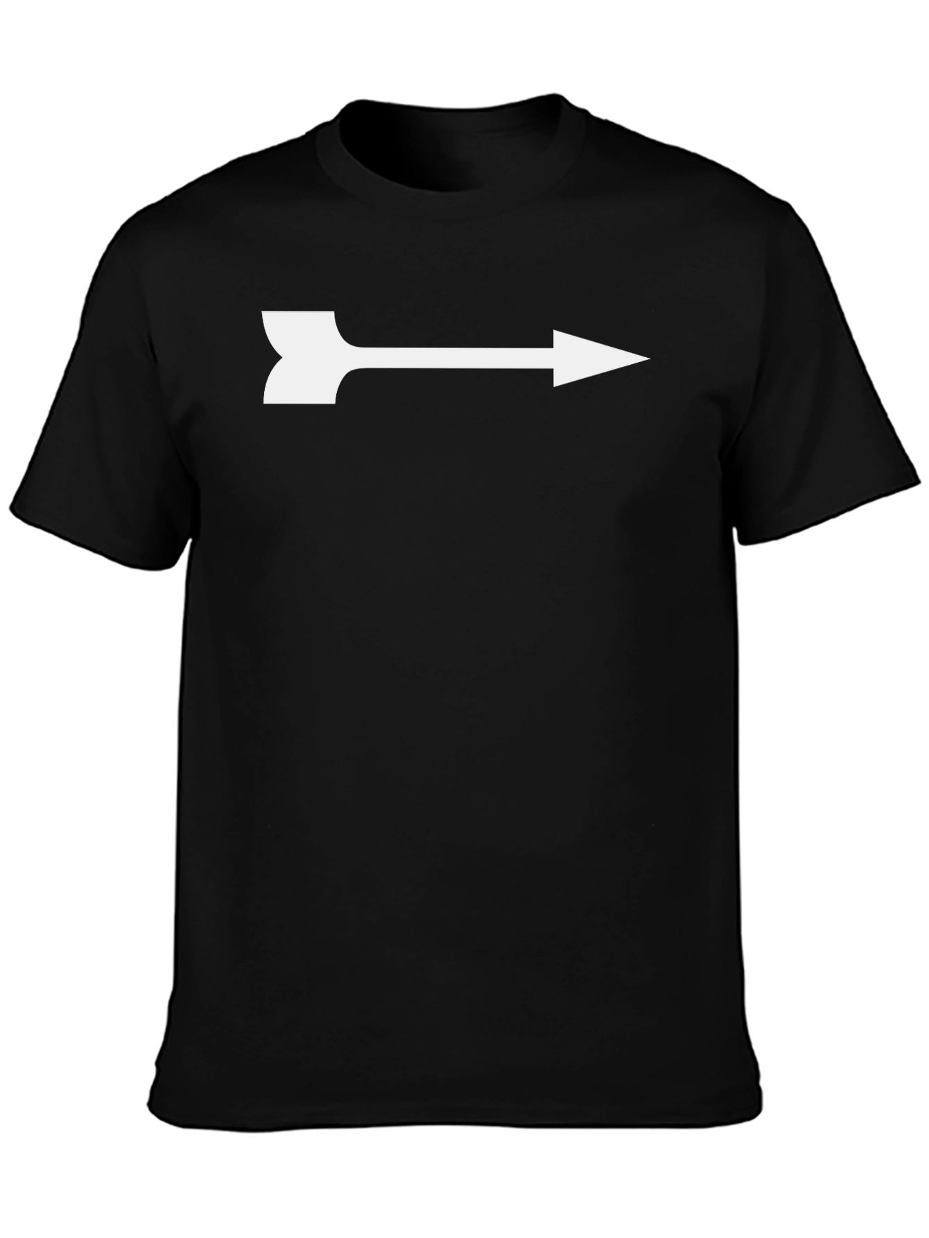Mens Black Arrow Graphic Tee - Modern Casual Style