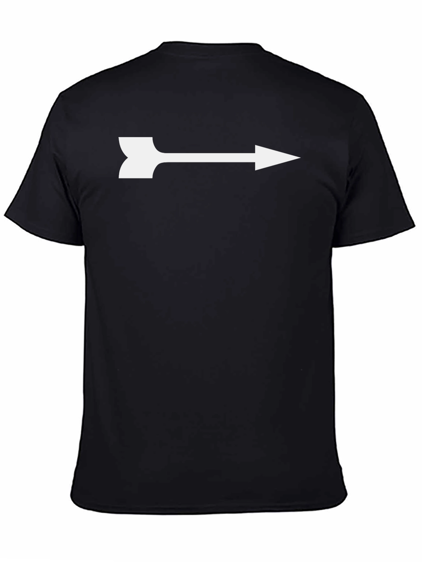 Mens Black Arrow Graphic Tee - Modern Casual Style