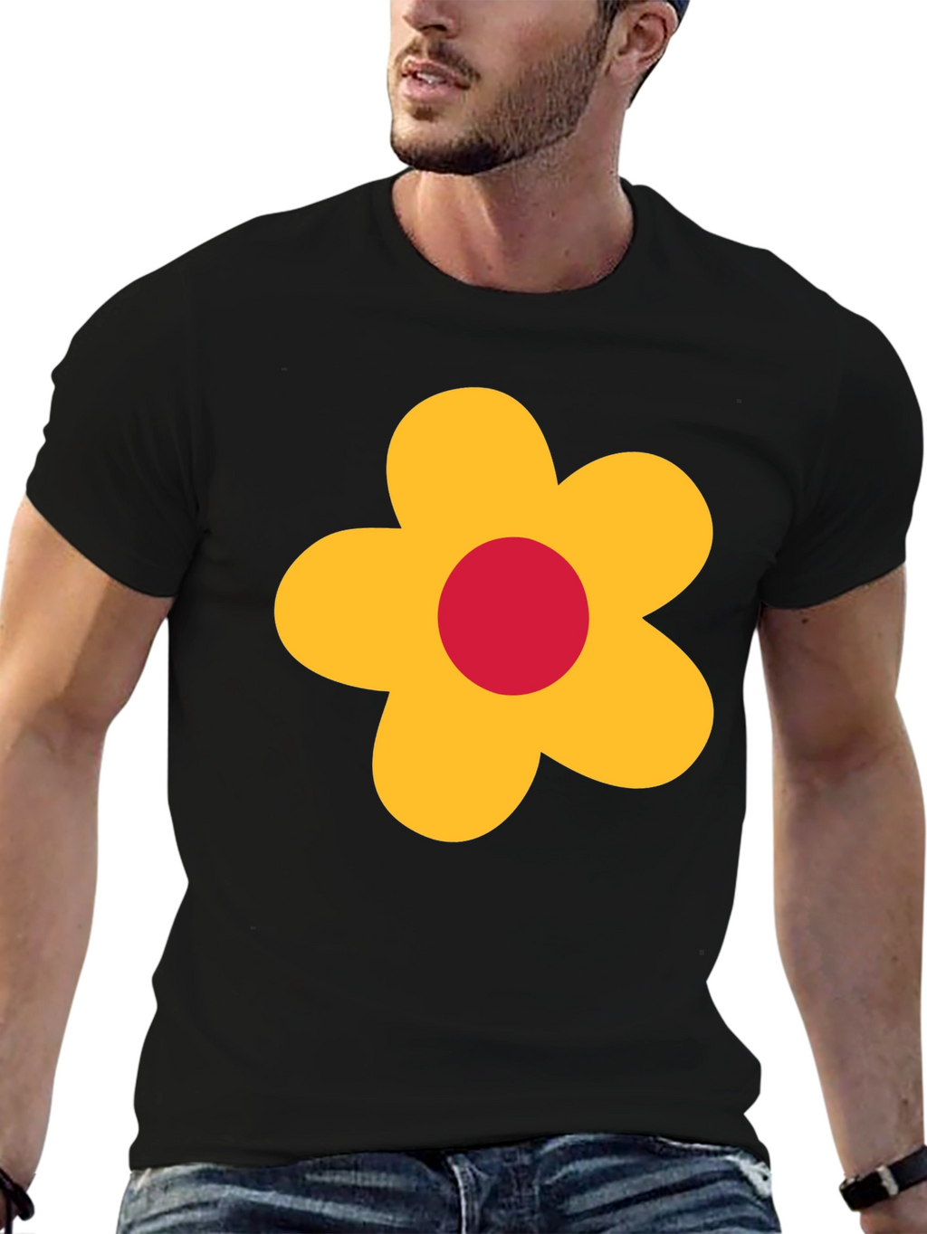 Retro Flower Graphic Tee - Classic Cool