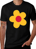 Retro Flower Graphic Tee - Classic Cool