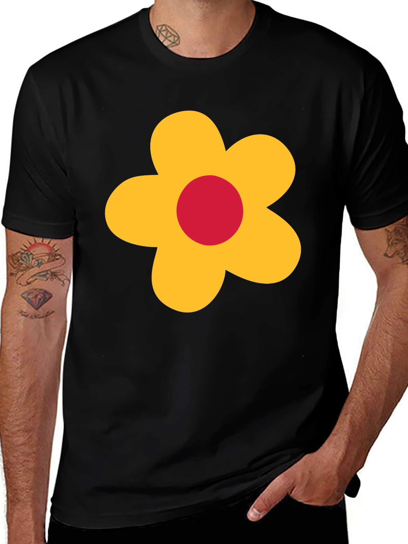 Retro Flower Graphic Tee - Classic Cool