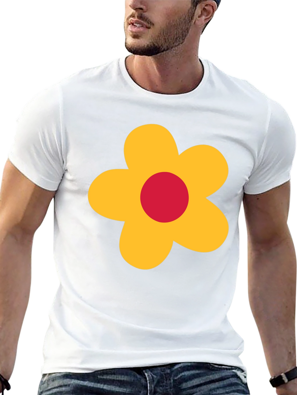 Retro Flower Graphic Tee - Classic Cool