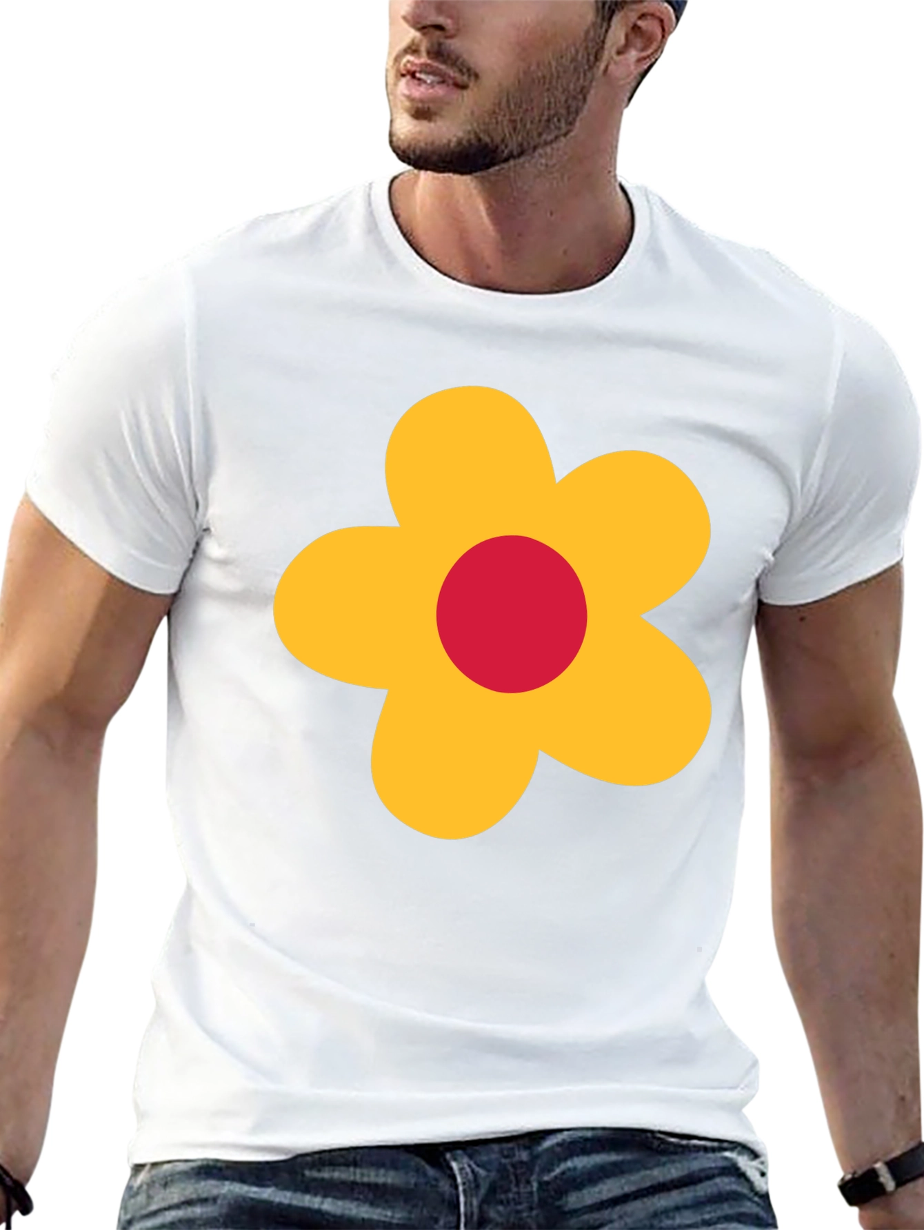 Retro Flower Graphic Tee - Classic Cool