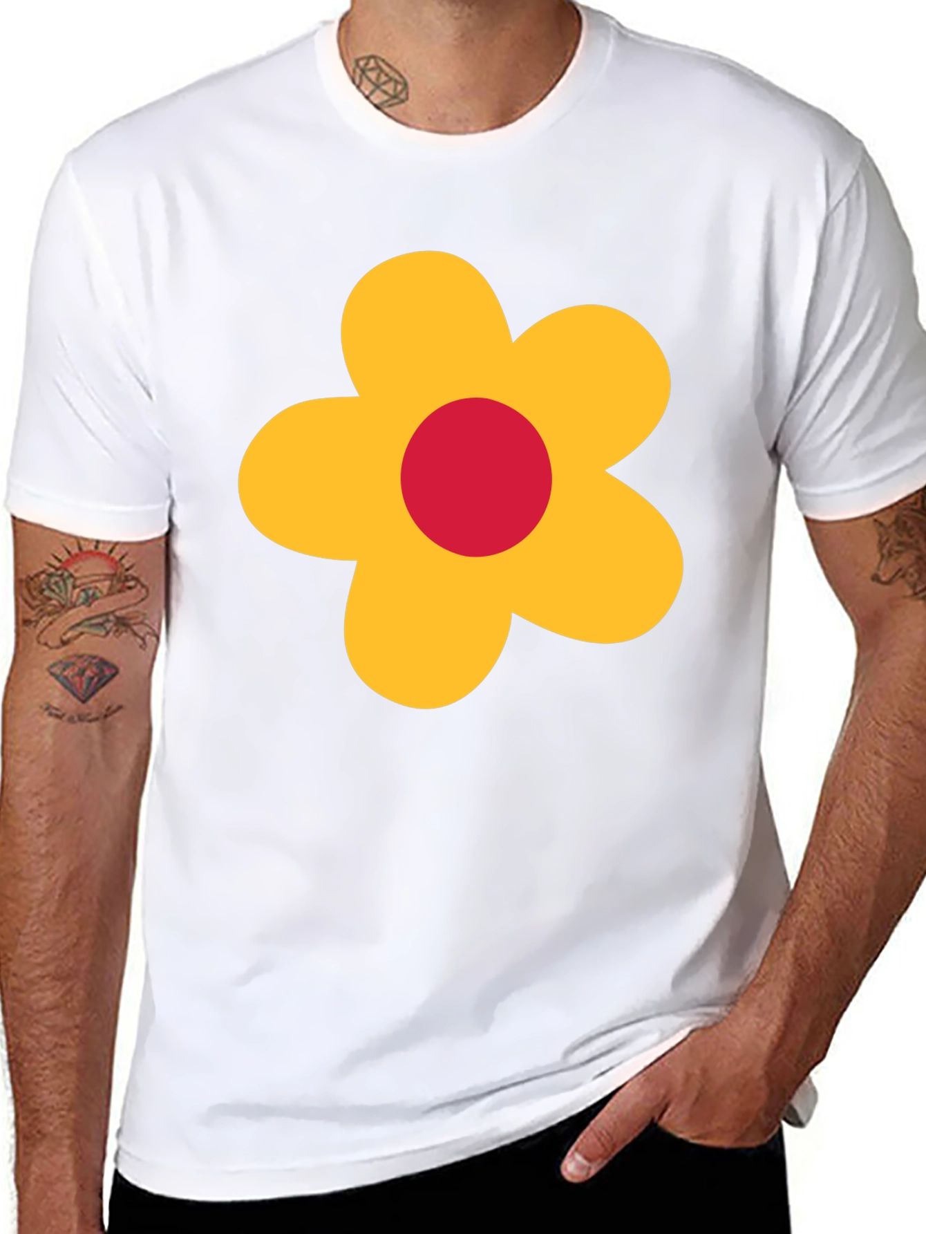 Retro Flower Graphic Tee - Classic Cool