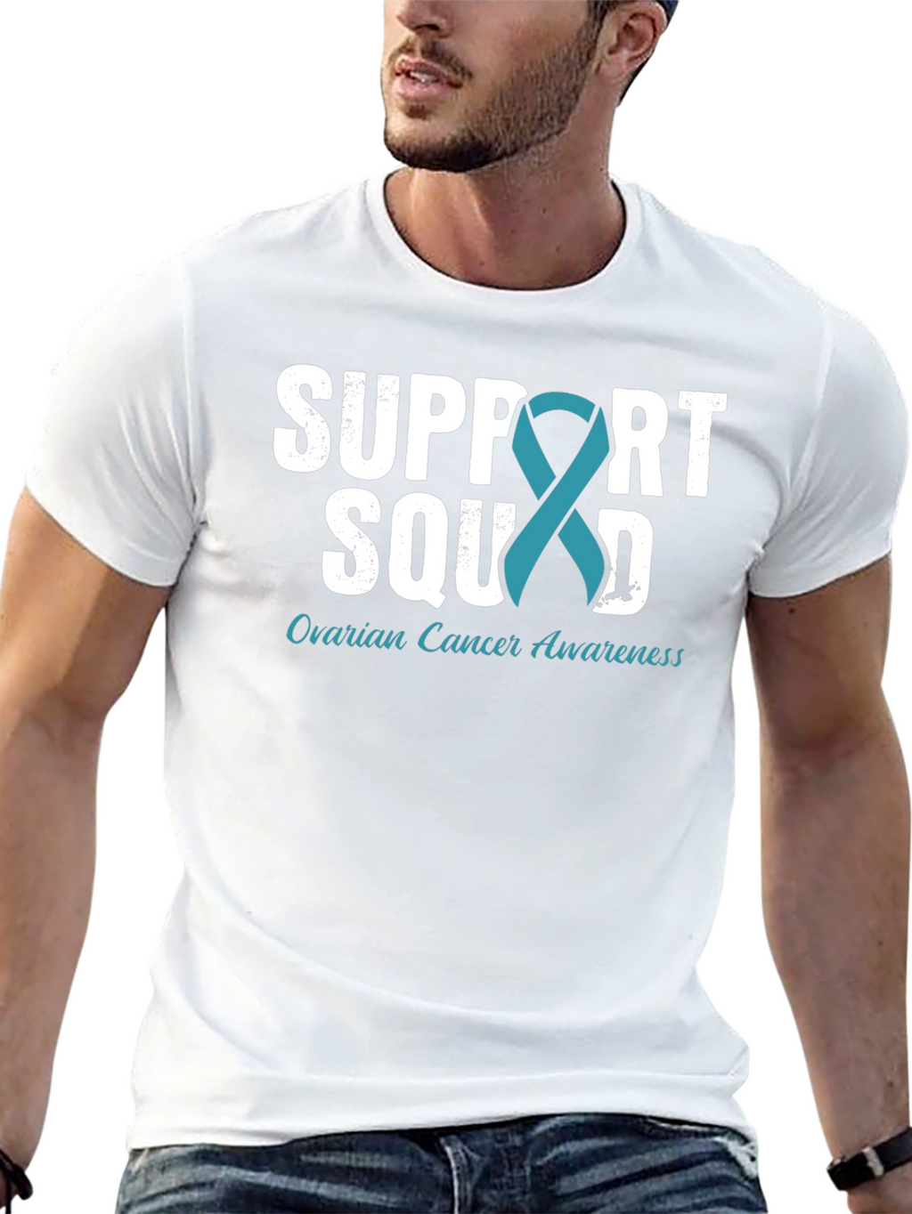 Support Squad Ovarian Cancer Awareness T-Shirt