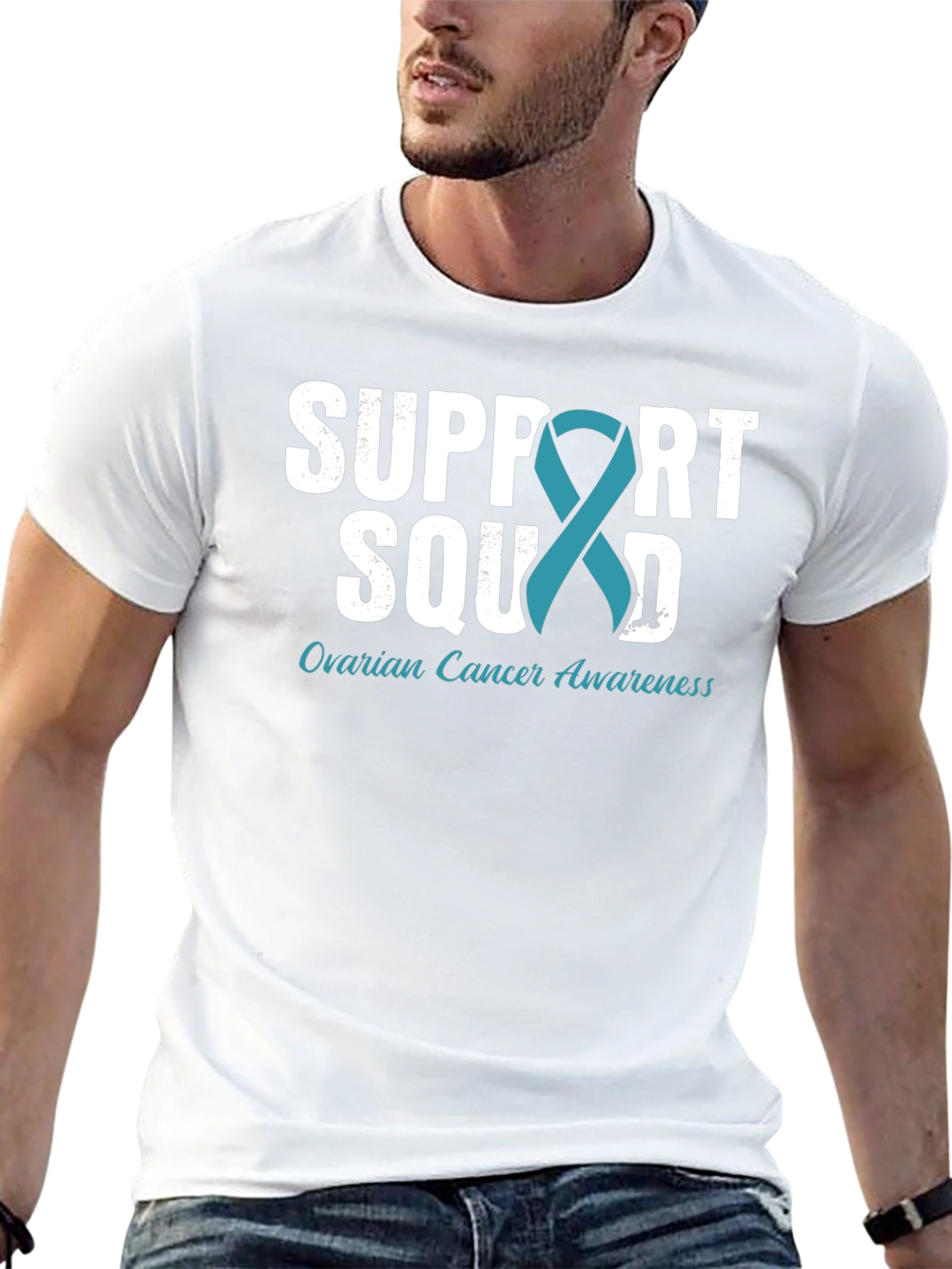 Support Squad Ovarian Cancer Awareness T-Shirt
