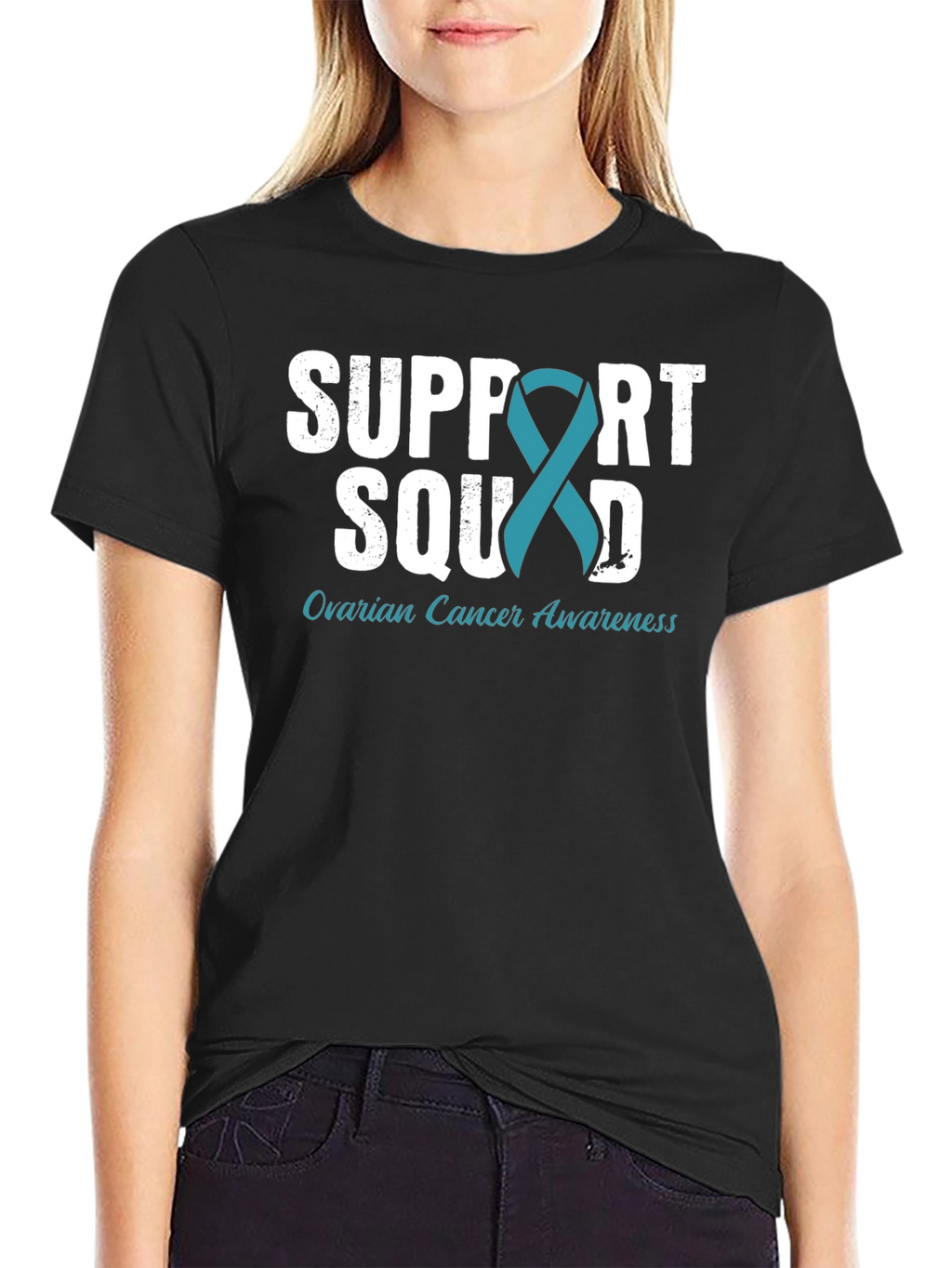 Support Squad Ovarian Cancer Awareness T-Shirt