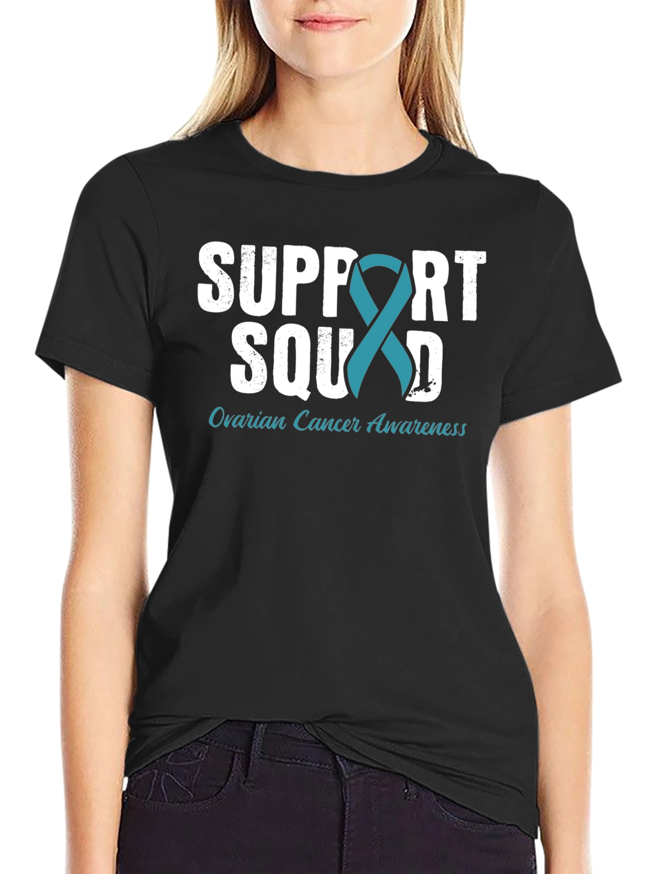 Support Squad Ovarian Cancer Awareness T-Shirt