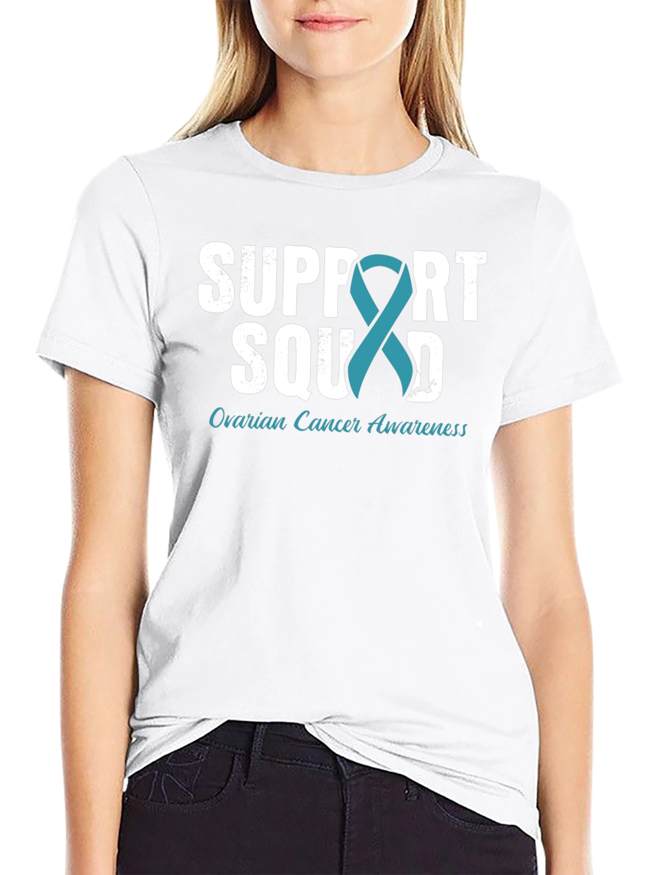 Support Squad Ovarian Cancer Awareness T-Shirt