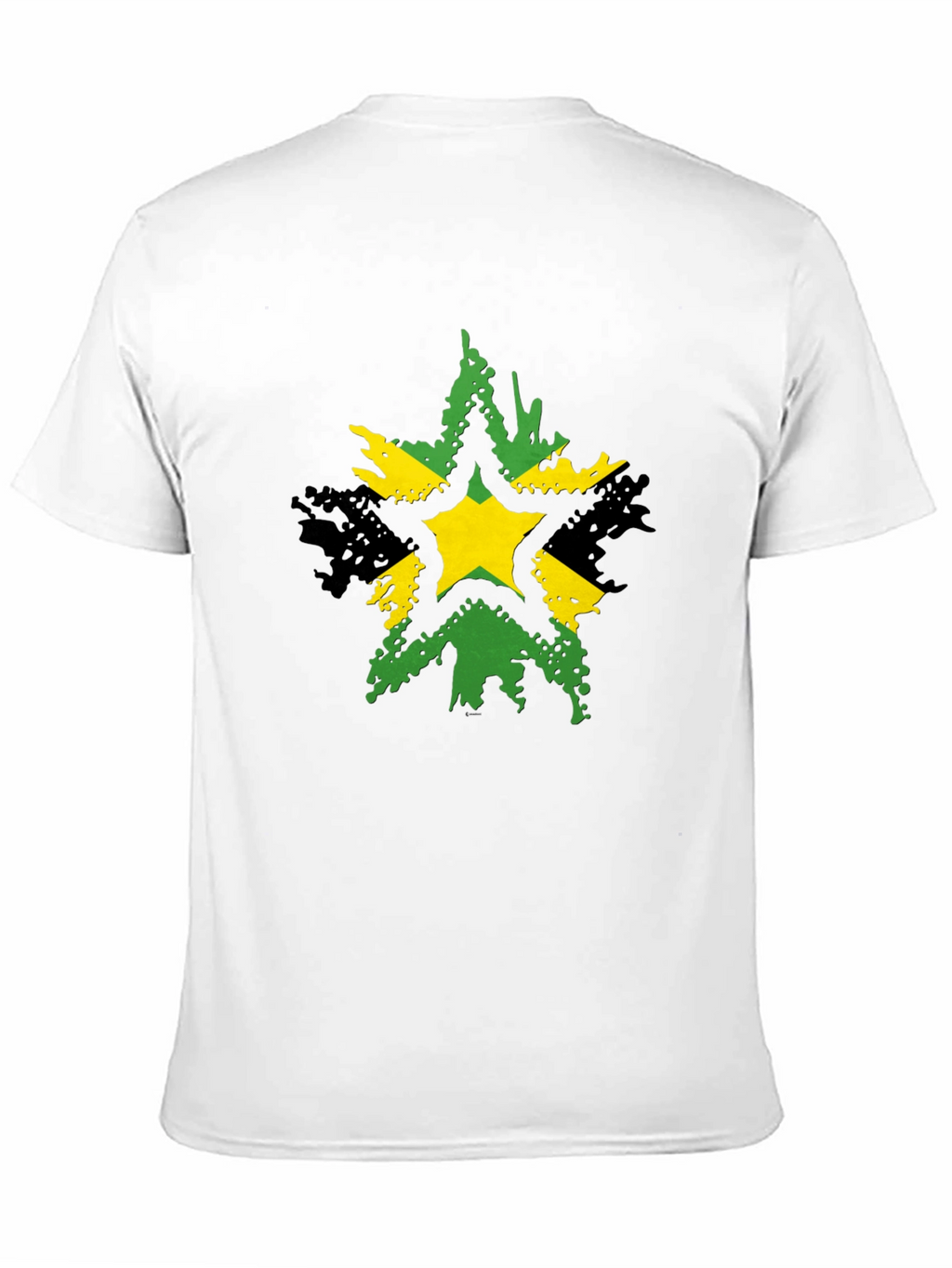 Jamaican Star Graphic Tee - Black Casual T-Shirt