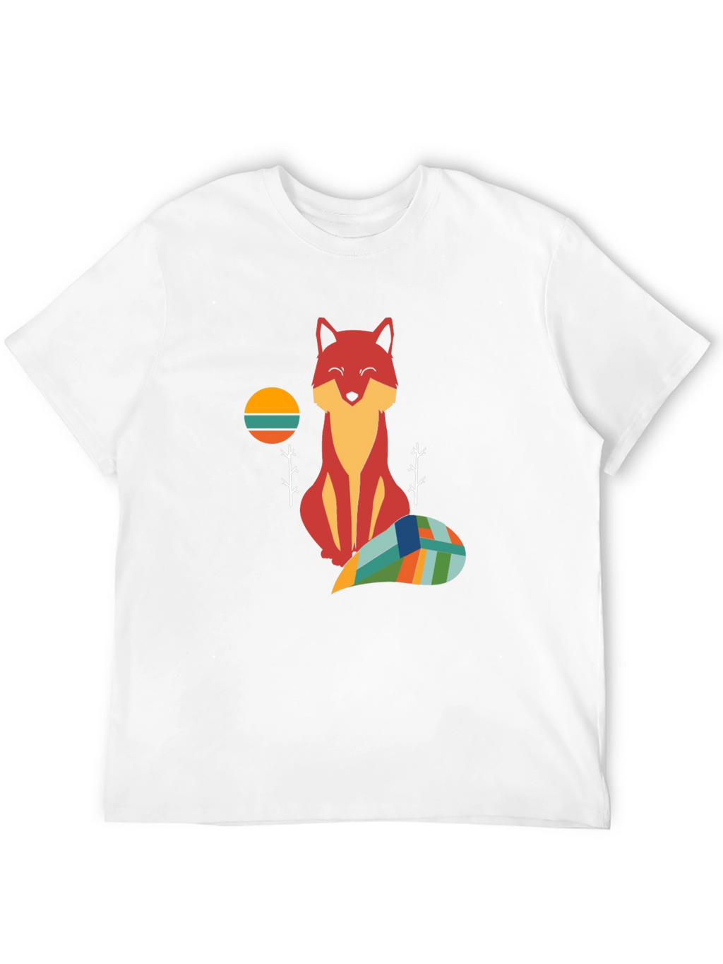 Geometric Fox Graphic T-Shirt