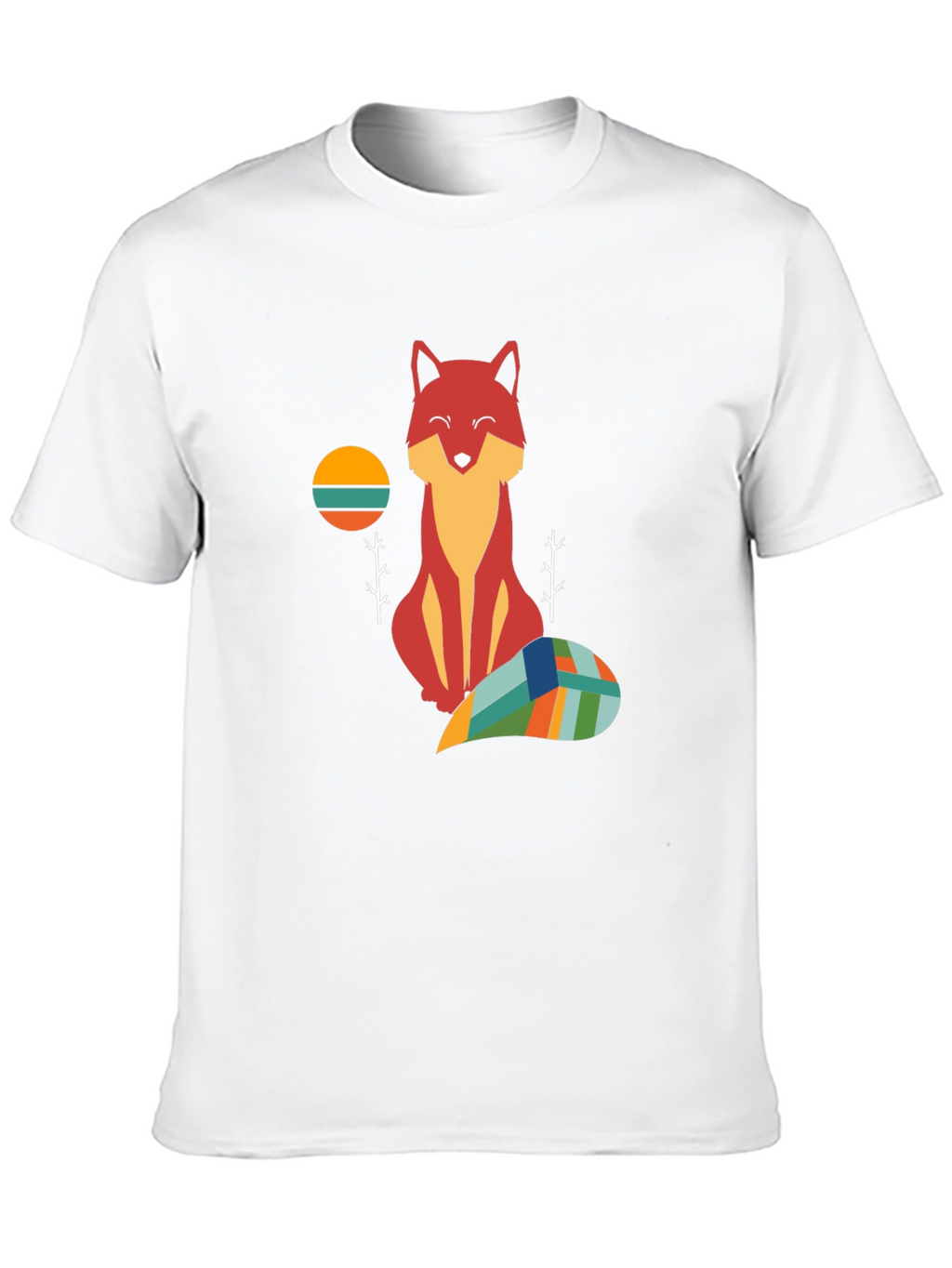Geometric Fox Graphic T-Shirt