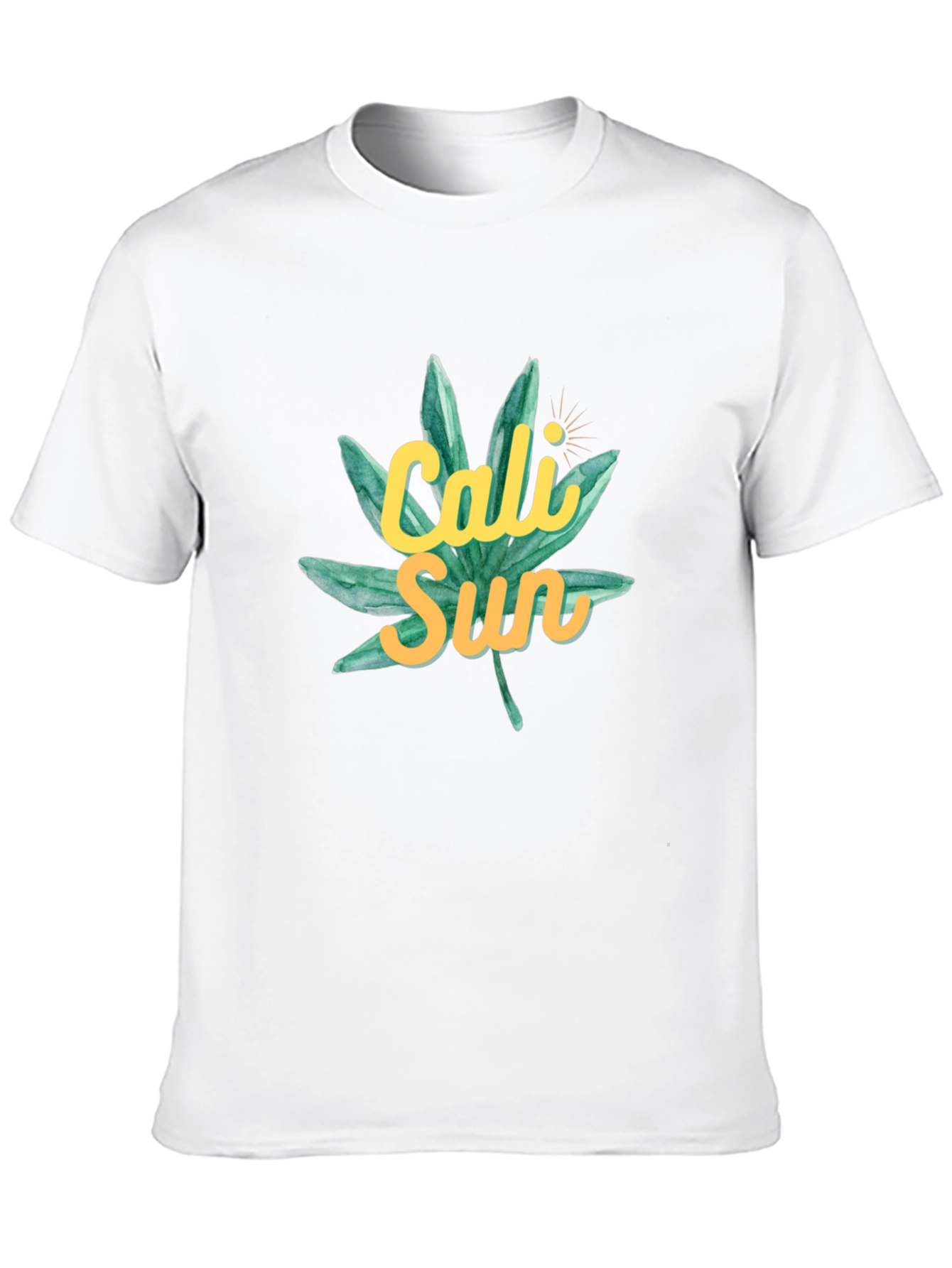 Cali Sun Graphic Tee - Black Cotton T-Shirt