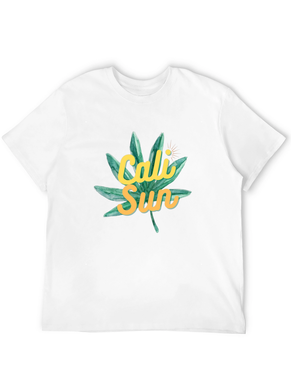 Cali Sun Graphic Tee - Black Cotton T-Shirt