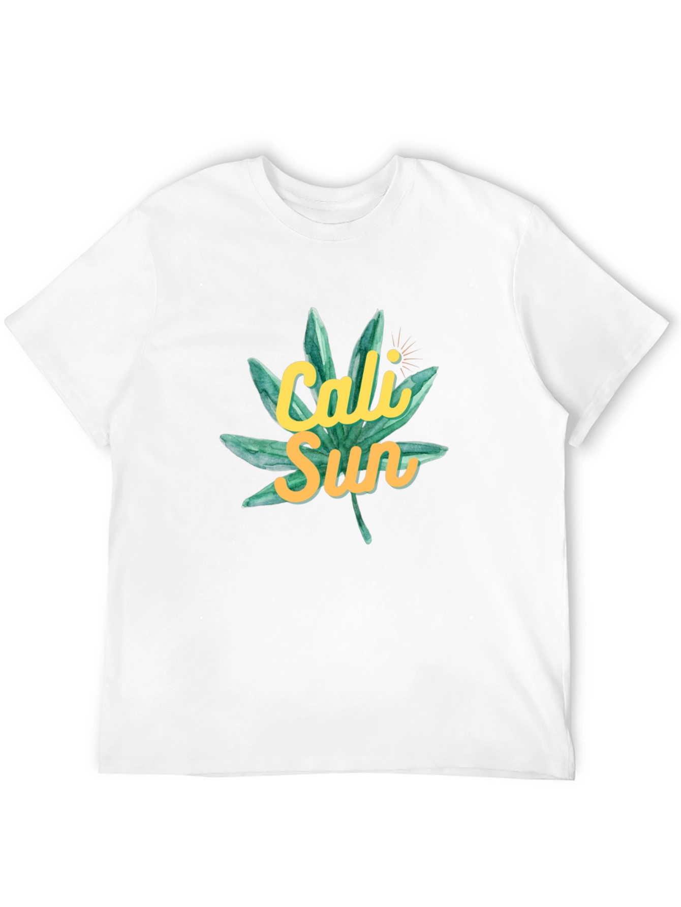 Cali Sun Graphic Tee - Black Cotton T-Shirt