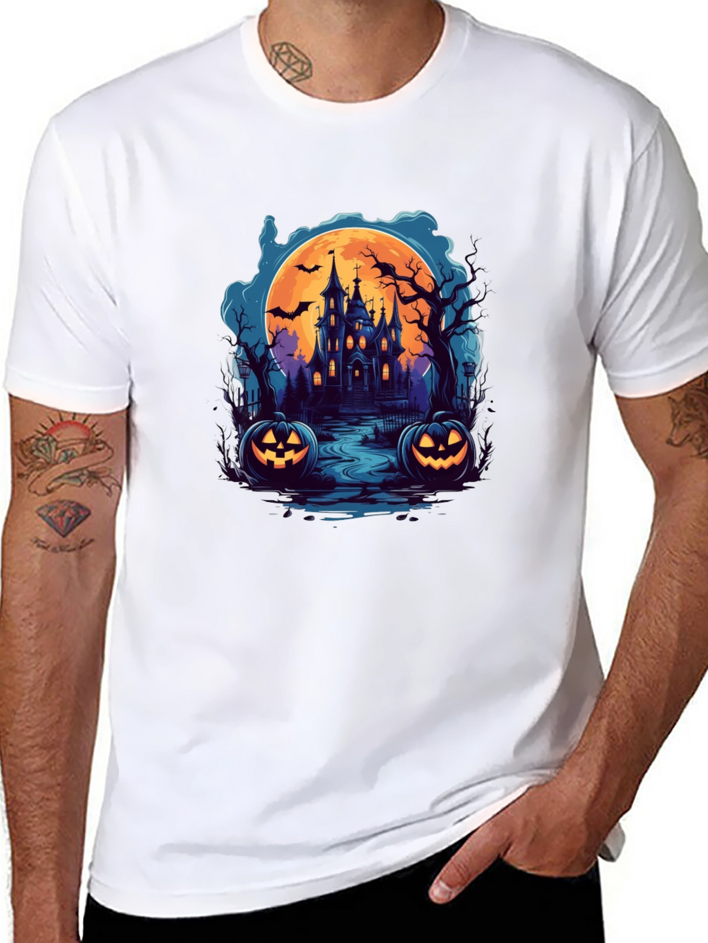 Spooky Halloween Haunted House T-Shirt