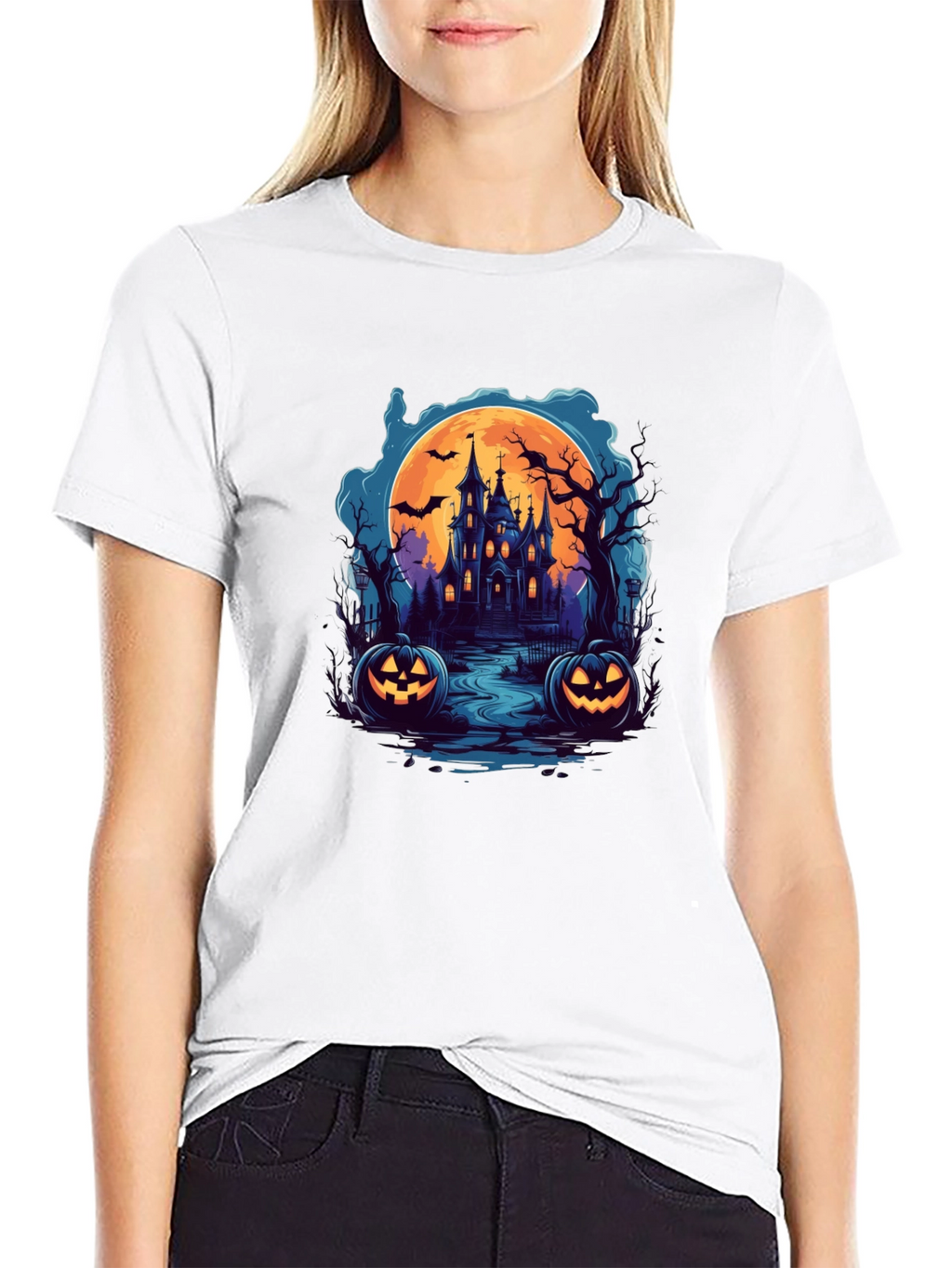 Spooky Halloween Haunted House T-Shirt
