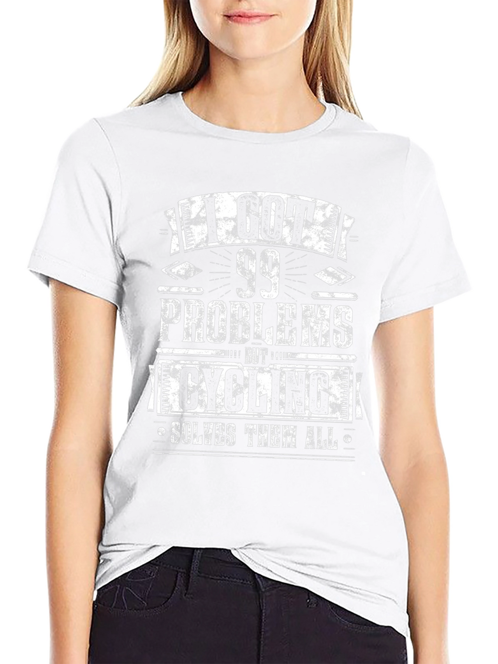 Cycling Solves All Problems Mens Black T-Shirt