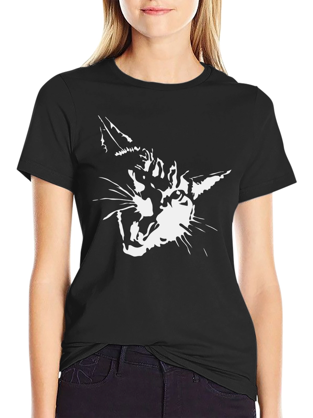 Black Cat Graphic Tee - Stylish Unisex T-Shirt