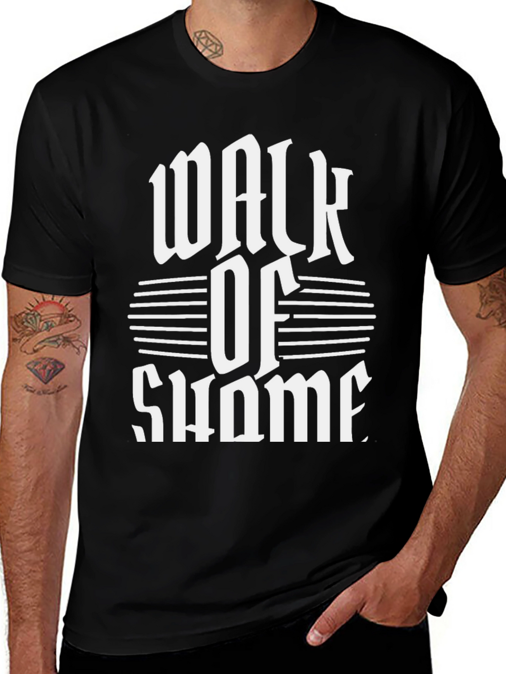 Walk of Shame Black Graphic T-Shirt