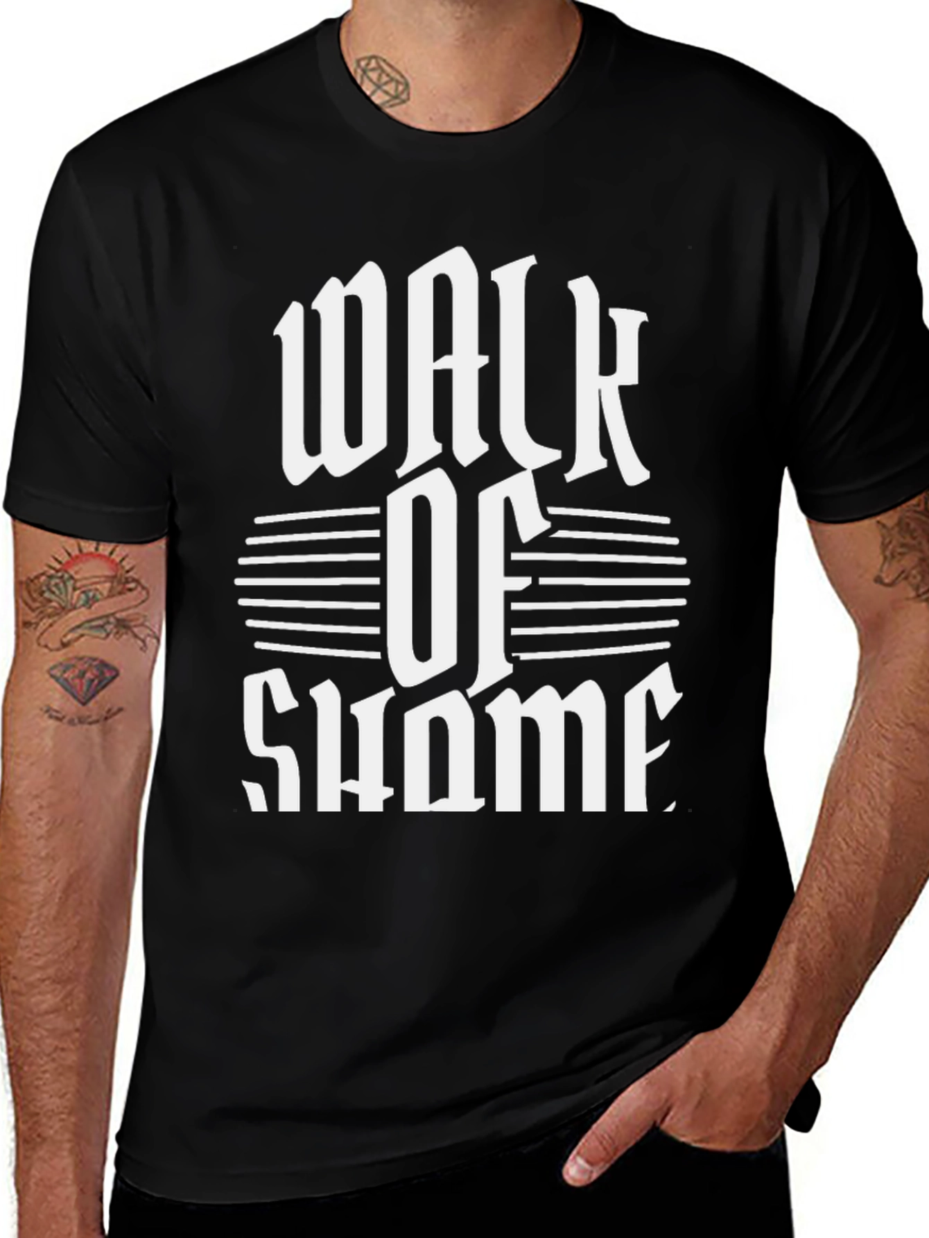 Walk of Shame Black Graphic T-Shirt