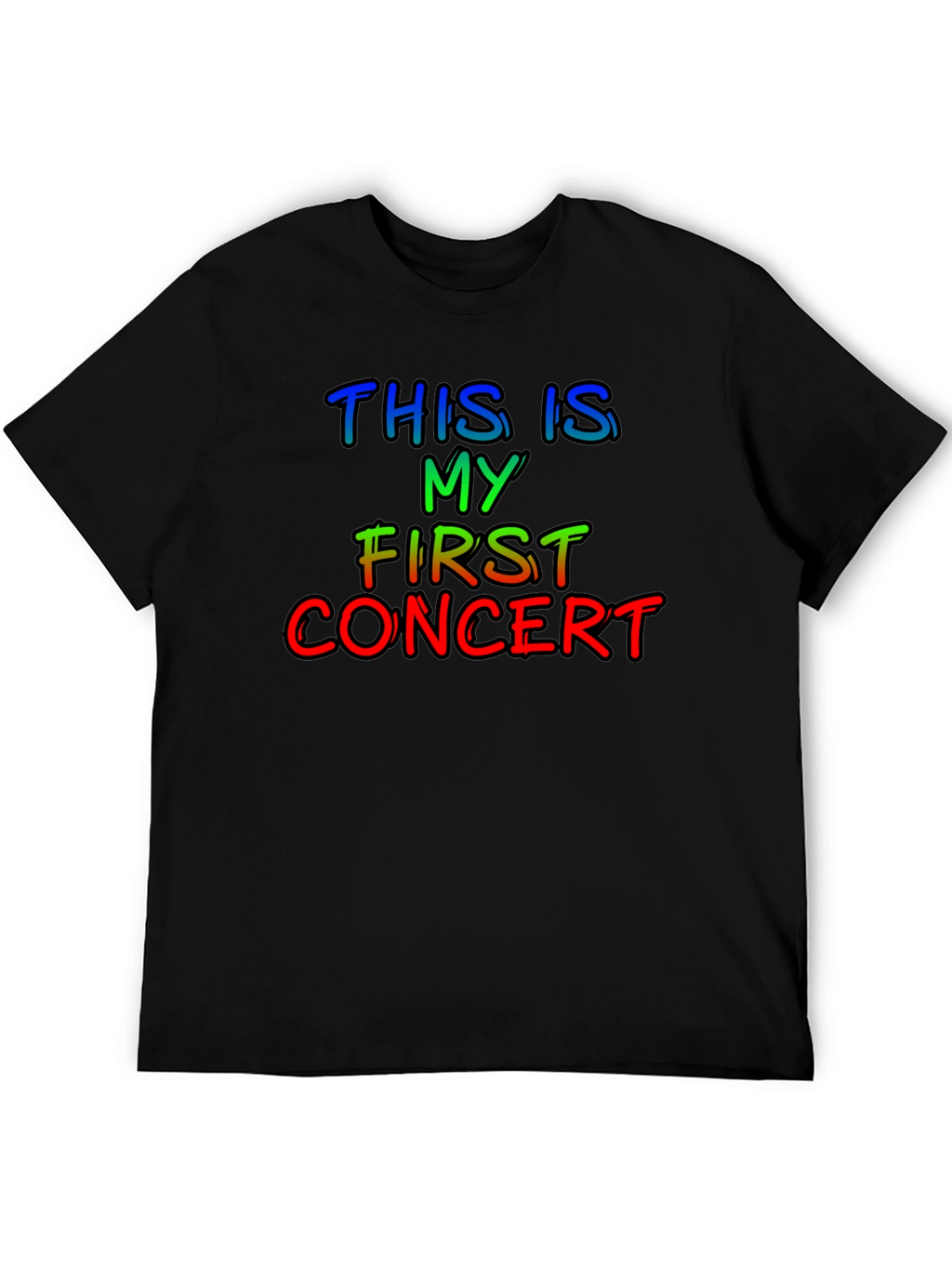 My First Concert T-Shirt - Rainbow Text