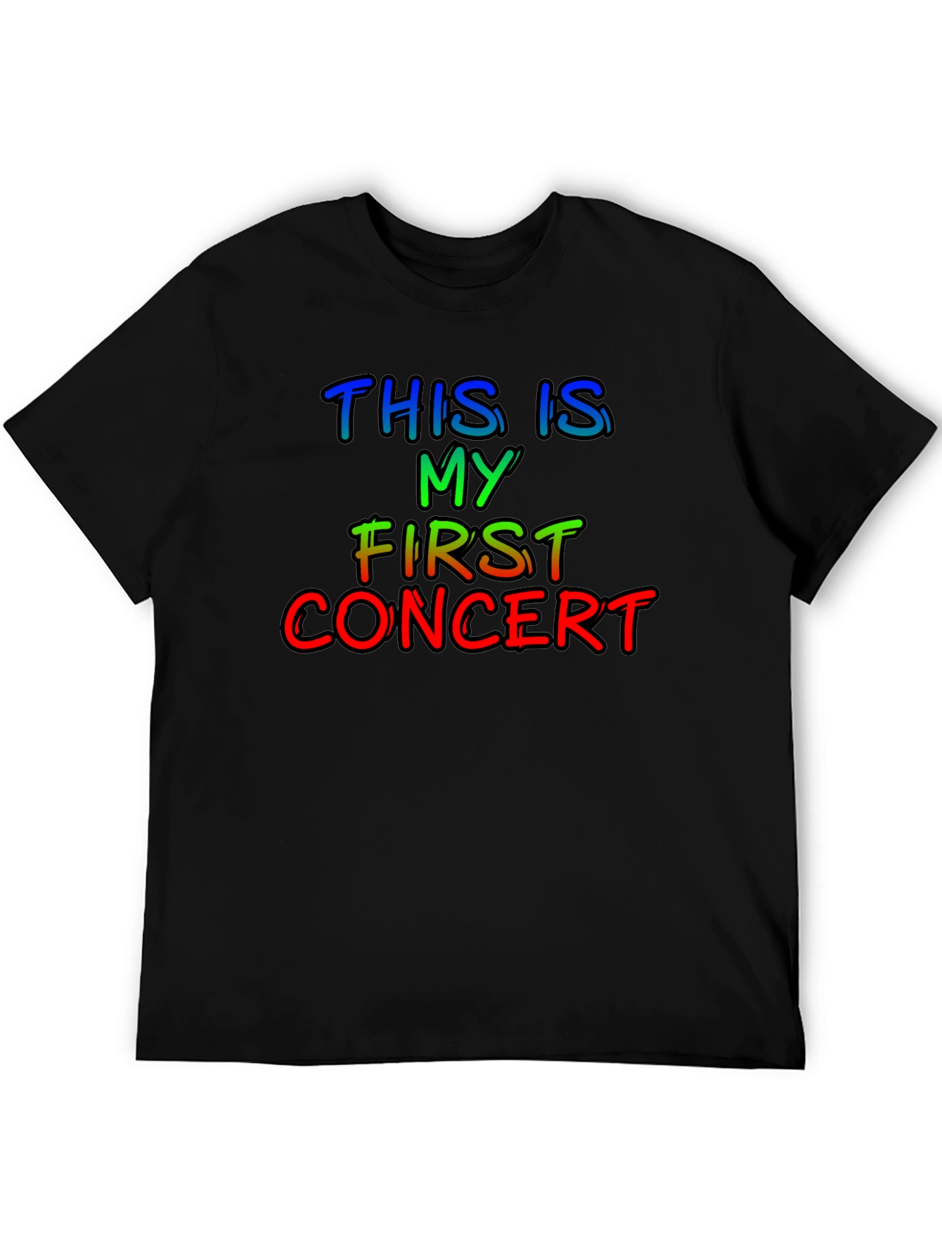 My First Concert T-Shirt - Rainbow Text