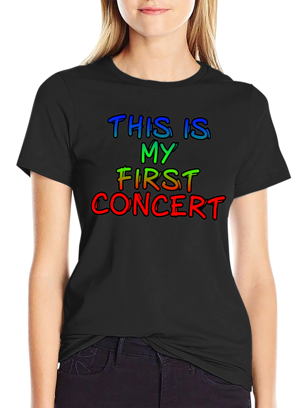 My First Concert T-Shirt - Rainbow Text