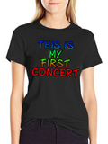 My First Concert T-Shirt - Rainbow Text
