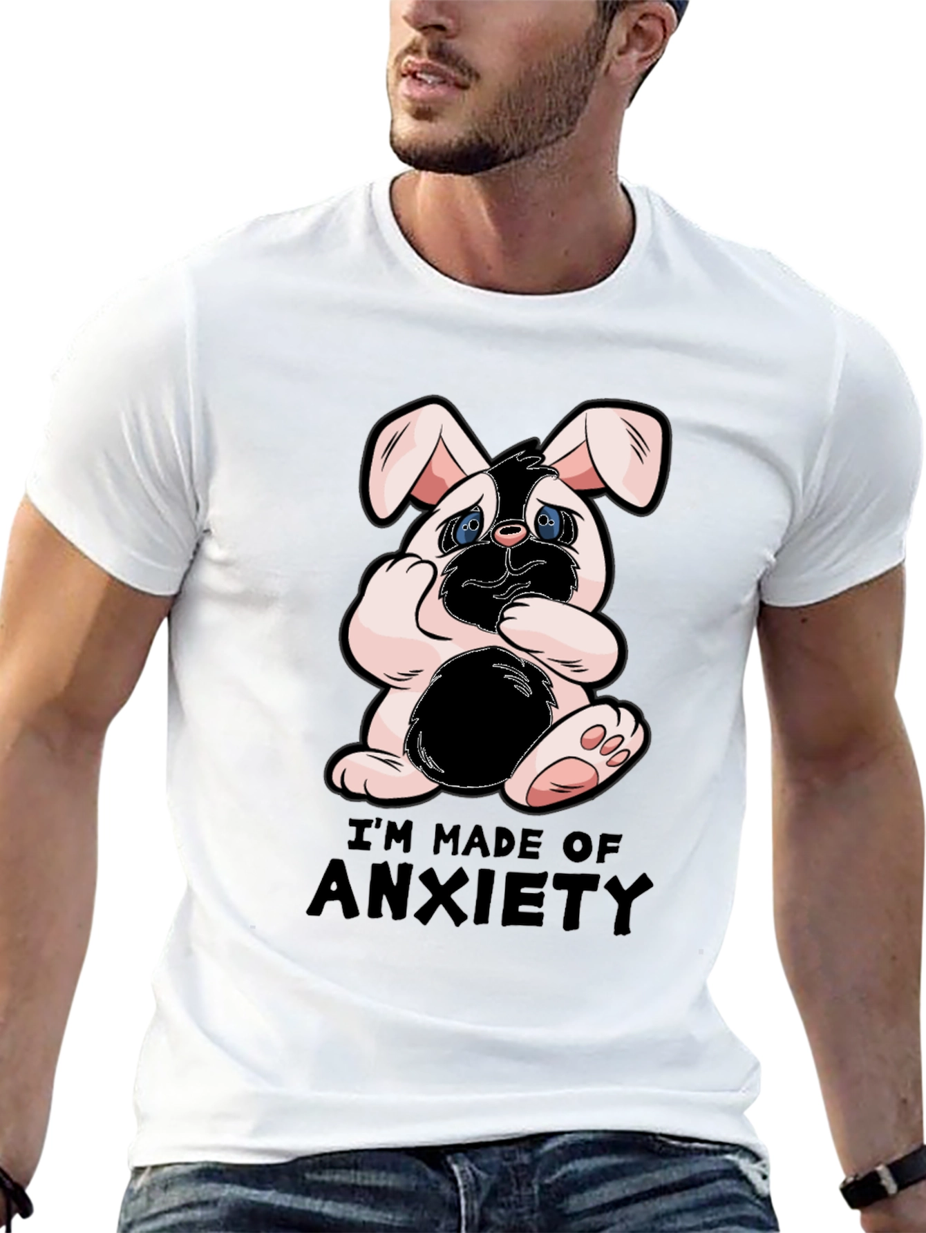 Anxiety Bunny Graphic T-Shirt