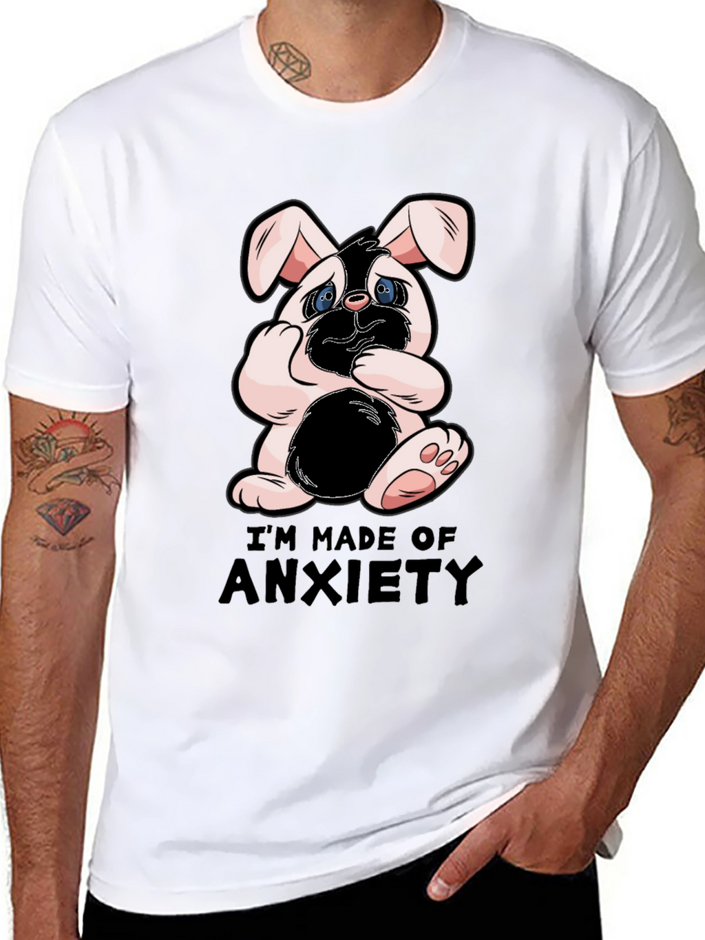 Anxiety Bunny Graphic T-Shirt